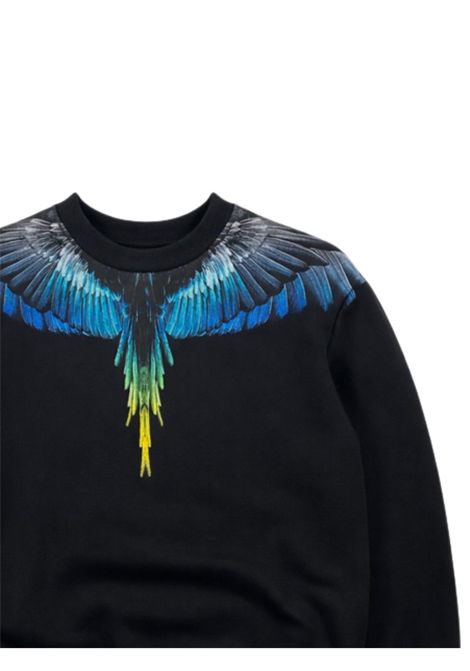 Black cotton sweatshirt for children MARCELO BURLON | BSW019NERO